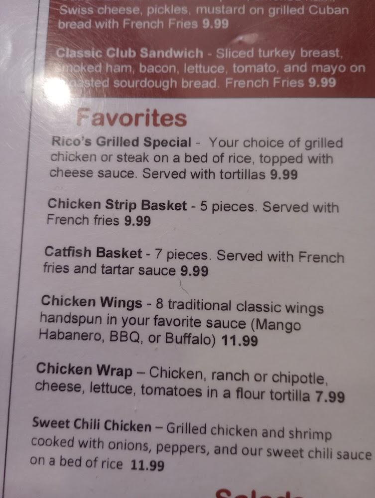 Rico's Cafe Menu image 3